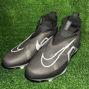Nike Alpha Menace Elite 3 Football Cleats DH1350-001 Black/White/Grey Size 16